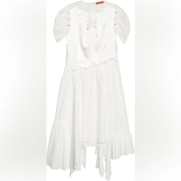 COMMISSION Canyon Mixed Media Dress in White sz 6 995$